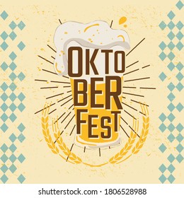 ilustración vectorial de oktoberfest para bar y club, restaurante, festival de cerveza, cerveza artesanal y Oktoberfest. 