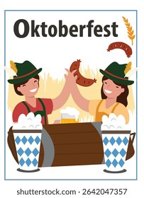 Oktoberfest Vector Illustration Templates - Posters and Banners