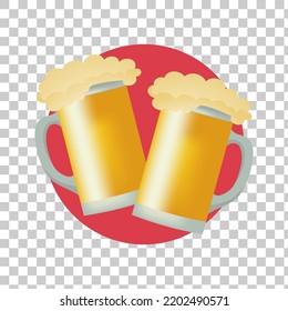 Oktoberfest Vector Ilustration. Beer Flat Icon