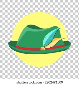 Oktoberfest Vector Ilustration. green hat