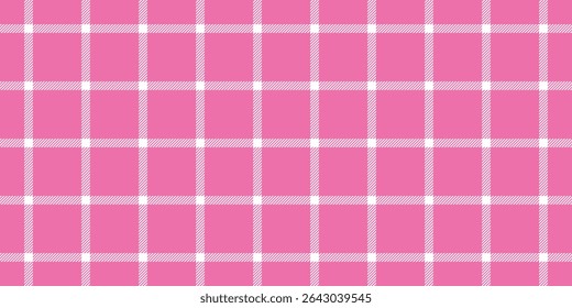Oktoberfest padrão xadrez vetorial, fundo de verificação de textura. tecido de tartan têxtil do campo sem costura na paleta de cores rosa e branca.