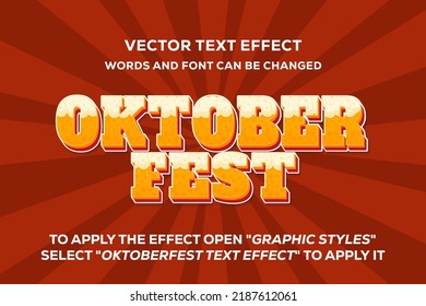 Oktoberfest Vector Text Effect Fully Editable