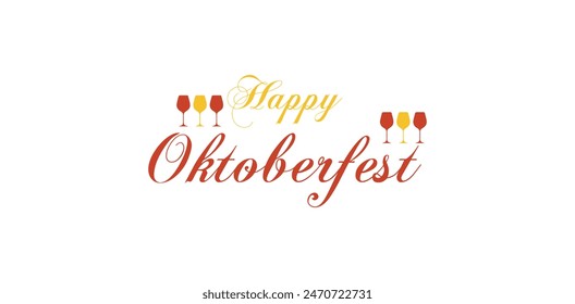 Oktoberfest Vibes Stylish Text Illustration design