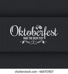 Oktoberfest vintage logo design background