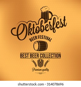 oktoberfest vintage poster vector background