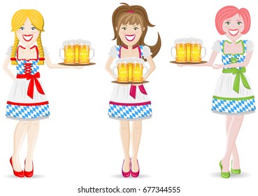 oktoberfest waitress beer set