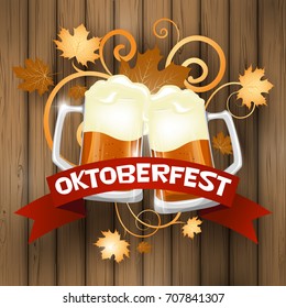 Oktoberfest Welcome Beer Festival Invitation Flyer Stock Vector ...