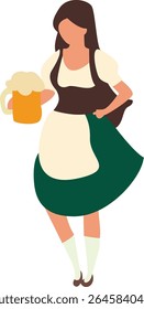 Oktoberfest mulher Oktoberfest servindo caneca de cerveja