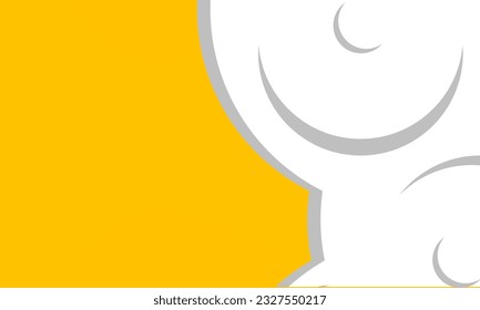 Oktoberfest yellow background. Beer foam and space for text. Vector illustration