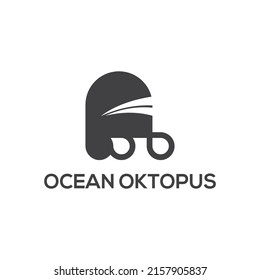 Logo und Symbol auf Oktopus in Form