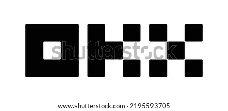 OKX crypto currency coin logo and symbol vector technology banner and background illustration