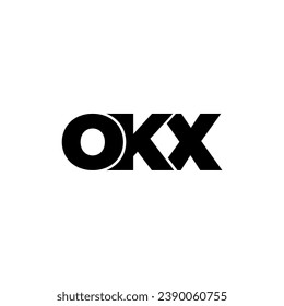 OKX letter monogram typography logo vector