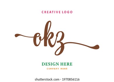 OKZ lettering logo is simple, easy to understand and authoritative