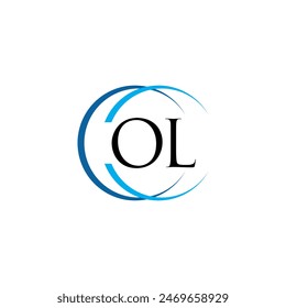 OL abstract minimalist logo design. OL minimalist unique modern flat abstract letter logo design.
