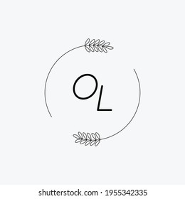 OL Beauty vector initial logo, handwriting logo of initial signature