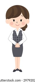 OL / business woman(uniform) / whole body 1