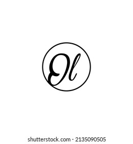 OL circle feminine concept initial logo best for beauty and fashion