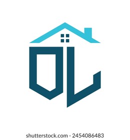 OL House Logo Design Template. Letter OL Logo for Real Estate, Construction or any House Related Business