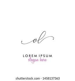 OL Initial beauty monogram logo vector