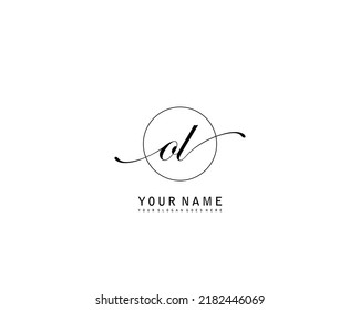 OL Initial Beauty Monogram Logo Vector