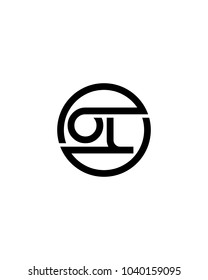 OL initial circle logo template vector