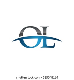 OL initial company blue swoosh logo