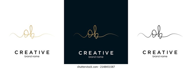 OL Initial handwriting logo design. Logo for fashion,photography, wedding, beauty, business