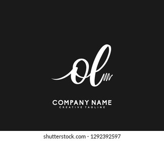 OL Initial Handwriting Logo Template Vecto