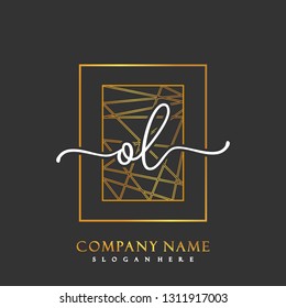 OL Initial Handwriting logo template vector