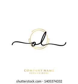 OL Initial handwriting logo template