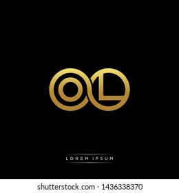 OL initial letter linked circle capital monogram logo modern template