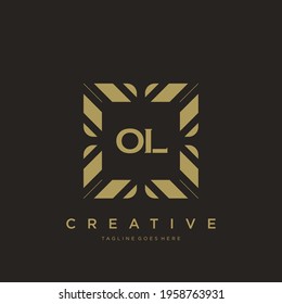 OL Initial letter luxury ornament monogram logo template vector.