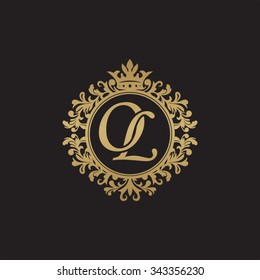 OL initial luxury ornament monogram logo