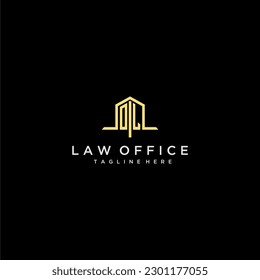 OL initial monogram logo for law office with home office design image