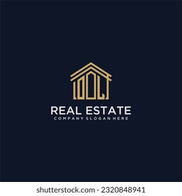 OL initial monogram logo for real estate design