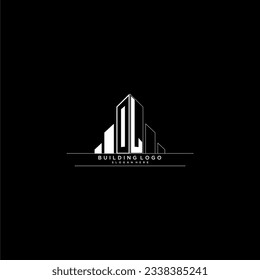 OL initial monogram logo for real estate with building style