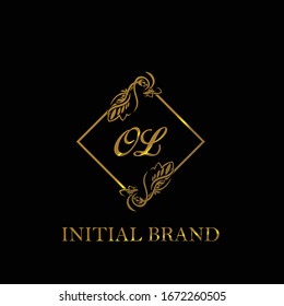 OL Initial wedding logo template vector