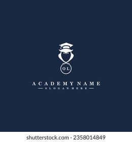 OL Initials Academy Logo Vector Art Icons and Graphics