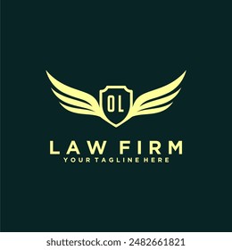 OL initials design modern legal attorney law firm lawyer advocate consultancy business logo vector