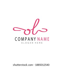 OL initials handwritten logo design vector illustration