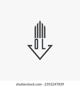 OL initials Real Estate Logo stock illustration. Logo vector