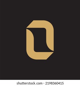 OL LL letter gold logo vector image