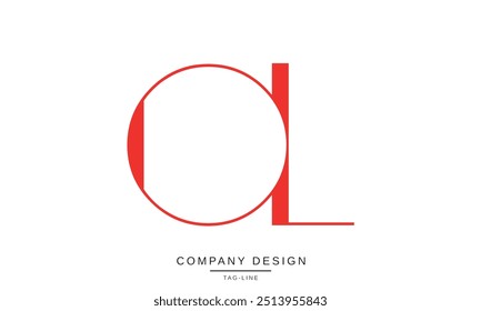 OL, LO Cartas abstratas Logo Monograma Design