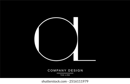 OL, LO Cartas abstratas Logo Monograma Design