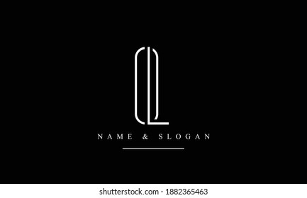 OL LO abstract vector logo monogram template