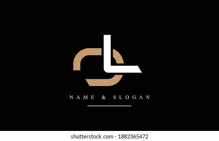 OL LO abstract vector logo monogram template