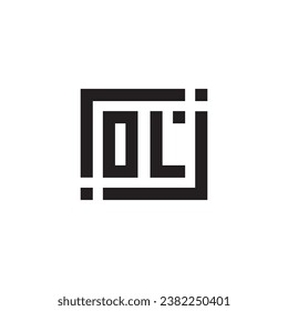 OL minimalist geometric symbol logo in high quality professional design that will print well across any print media