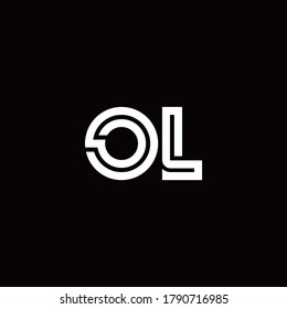 OL monogram logo with abstract line design template