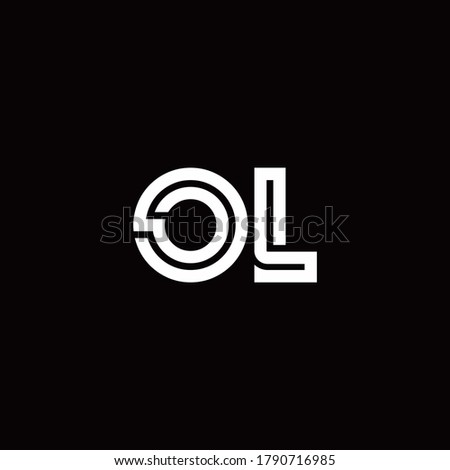 OL monogram logo with abstract line design template