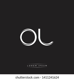 ol o l logo Initial Letter Split Lowercase Modern Style